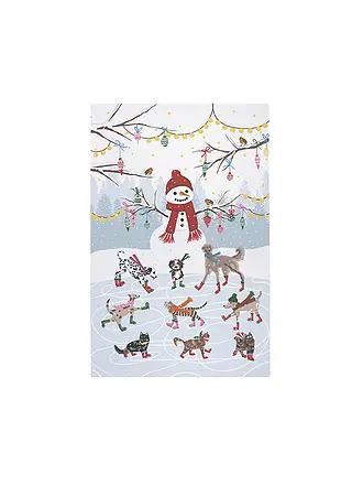 ULSTER WEAVERS | Torchon 45x75cm ANIMAUX PATINAGE SUR GLACE | 